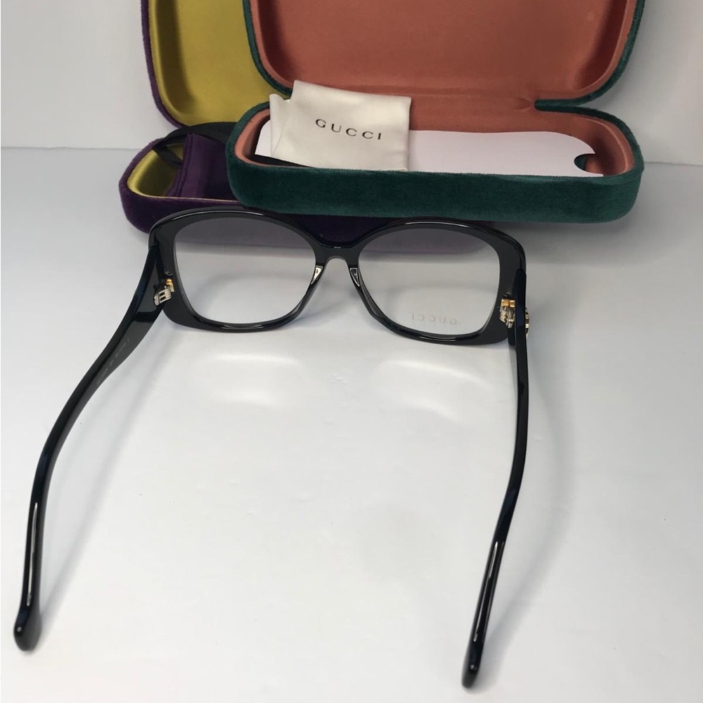 New Authentic Gucci Demo Butterfly Ladies Eyeglasses GG1236O 001 56 - Picture 13 of 16